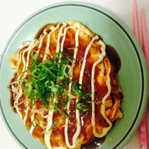 簡単♪挽肉と長葱 de 洋食屋サンのお好み焼きふう